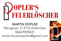 Dopler Feuerlöscher Logo 6x4cm